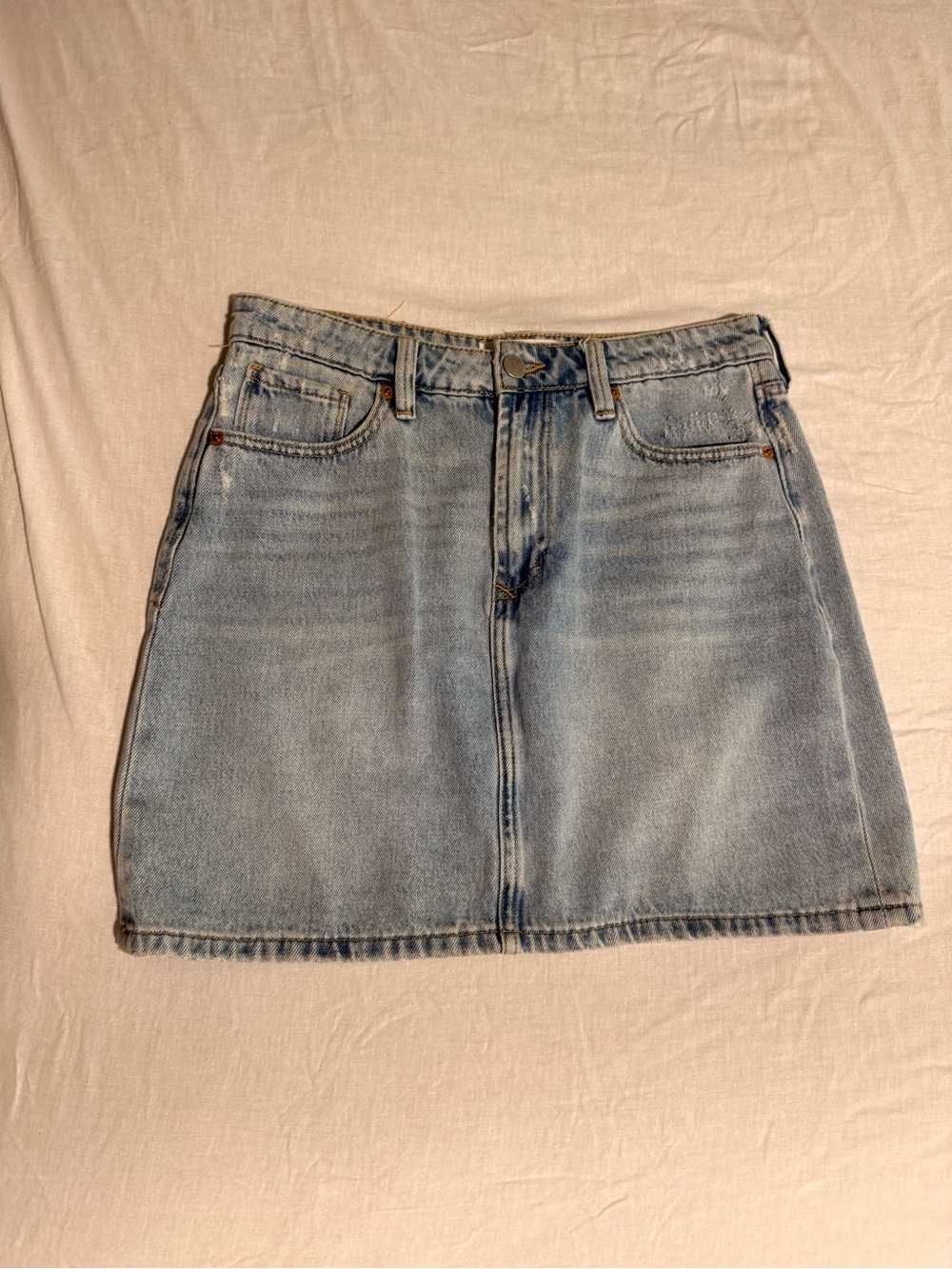 Dear John Light Blue Denim Mini Skirt